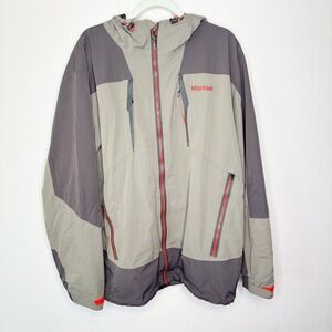 Marmot Mens XL MemBrain Full‎ Zip Hoodie Jacket Waterproof Breathable Outdoor